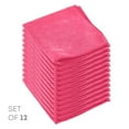 thumbnail image 1 of Etienne Alair Super Soft Microfiber Cleaning Cloth - Set of 12 Pink Washcloths - 12 x 12 Inches, 1 of 4