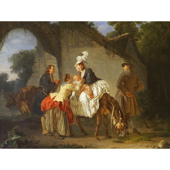 Etienne Aubry Farewell Wet Nurse Painting Extra Large XL Wall Art Poster Print