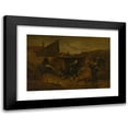 thumbnail image 1 of Etienne-Prosper Berne-Bellecour 24x18 Black Modern Framed Museum Art Print Titled - In the Trench (C. 1875), 1 of 5