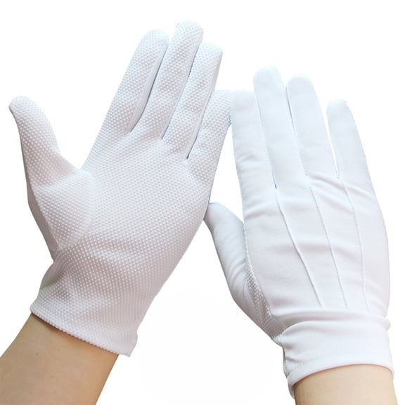 Etiquette Gloves Antislip Dotted Grip Gloves Formal Occasion Gloves For Men And Women Hospitality Service Handwear
