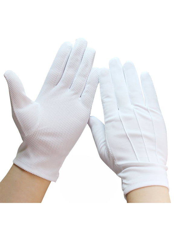 Etiquette Gloves Antislip Dotted Grip Gloves Formal Occasion Gloves For Men And Women Hospitality Service Handwear