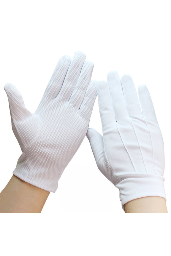 Short Gloves for Various Outfit Nonslip Dotted Grip Formal Tuxedo Gloves Etiquette Gloves For Honors Guard Marchings
