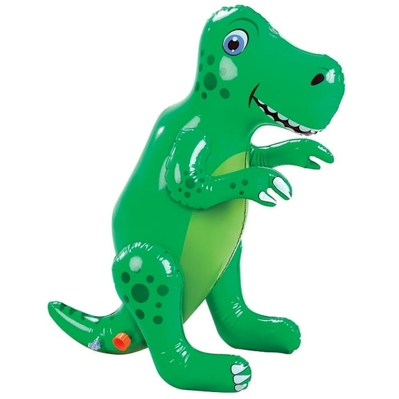 Etna Inflatable Dinosaur Sprinkler, Fun Outdoor T-Rex Water Toy and La