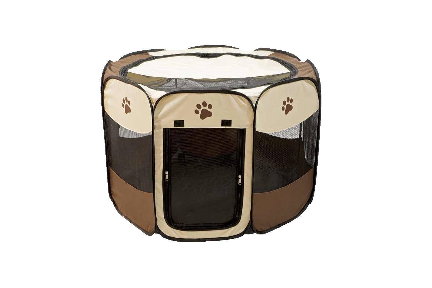 Etna Portable Foldable Pet Playpen For Dogs, Paw Print - Indoor and Outdoor Use, Medium/Large Sized Pets - Pop-Up, Traveling, Kennel Design, Ideal for Keeping Pets Safe and Secure - 36 x 23 Inches