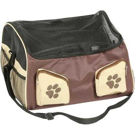 Etna Products Dog Booster Car Seat and Carrier with Strap 18"L x 15.25"W x 13.25"H. Conveniently Portable and secure for Pets up to 18lbs. The Best Travel Essential for a Dog or Cat.