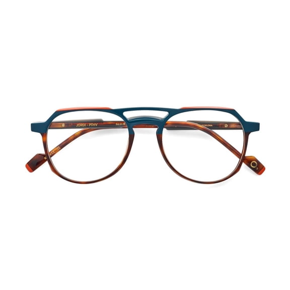 Etnia Barcelona Men's Jordi Two-Tone Rounded Frame Eyeglasses With Keyhole Bridge Multicolor