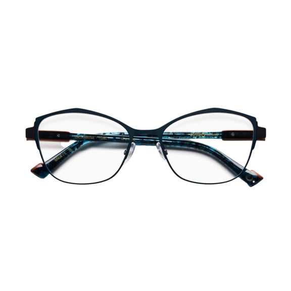 Etnia Barcelona Women's Catharina Cat-Eye Metal Frame Eyeglasses With Marbled Accents White
