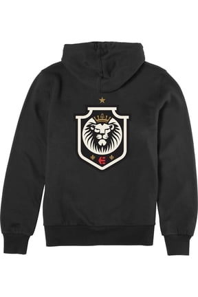 Men's AG Lion Pullover Fleece Hoodie Sweatshirt (Small, Black)