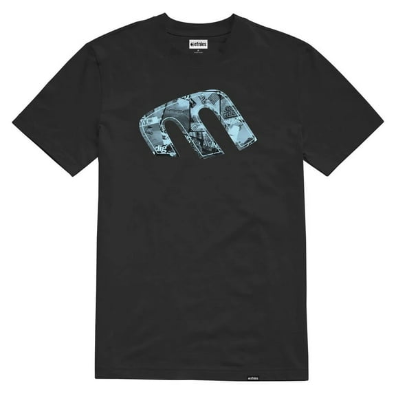 Etnies Men's T-Shirt Dig E Short Sleeve Crewneck Tee (Small, Black)