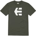 thumbnail image 1 of Etnies Men's T-Shirt Icon Logo Short Sleeve Crewneck Tee (Large, Army), 1 of 1