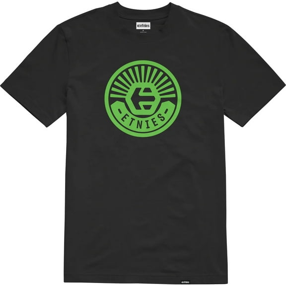 Etnies Men's T-Shirt Wheel Well Short Sleeve Crewneck Tee (Small, Black)
