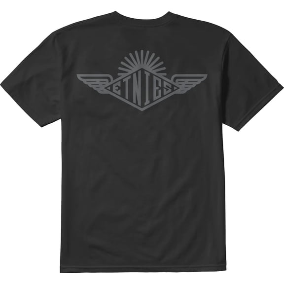 Etnies Men's T-Shirt Wings Short Sleeve Crewneck Tee (XX-Large, Black)