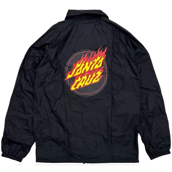 Etnies Men's X Santa Cruz Flame Coach Jacket (X-Large, Black)