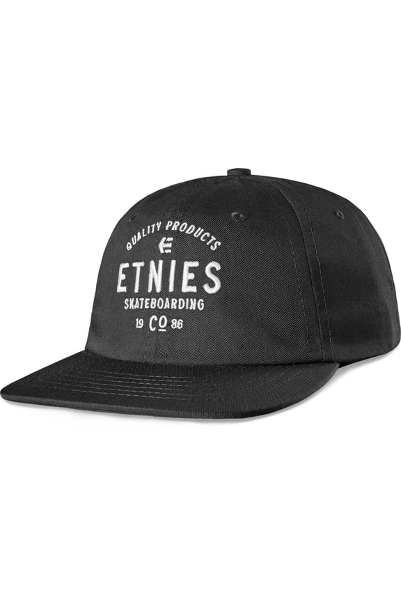 Mens Skate Co Strapback Black Hat