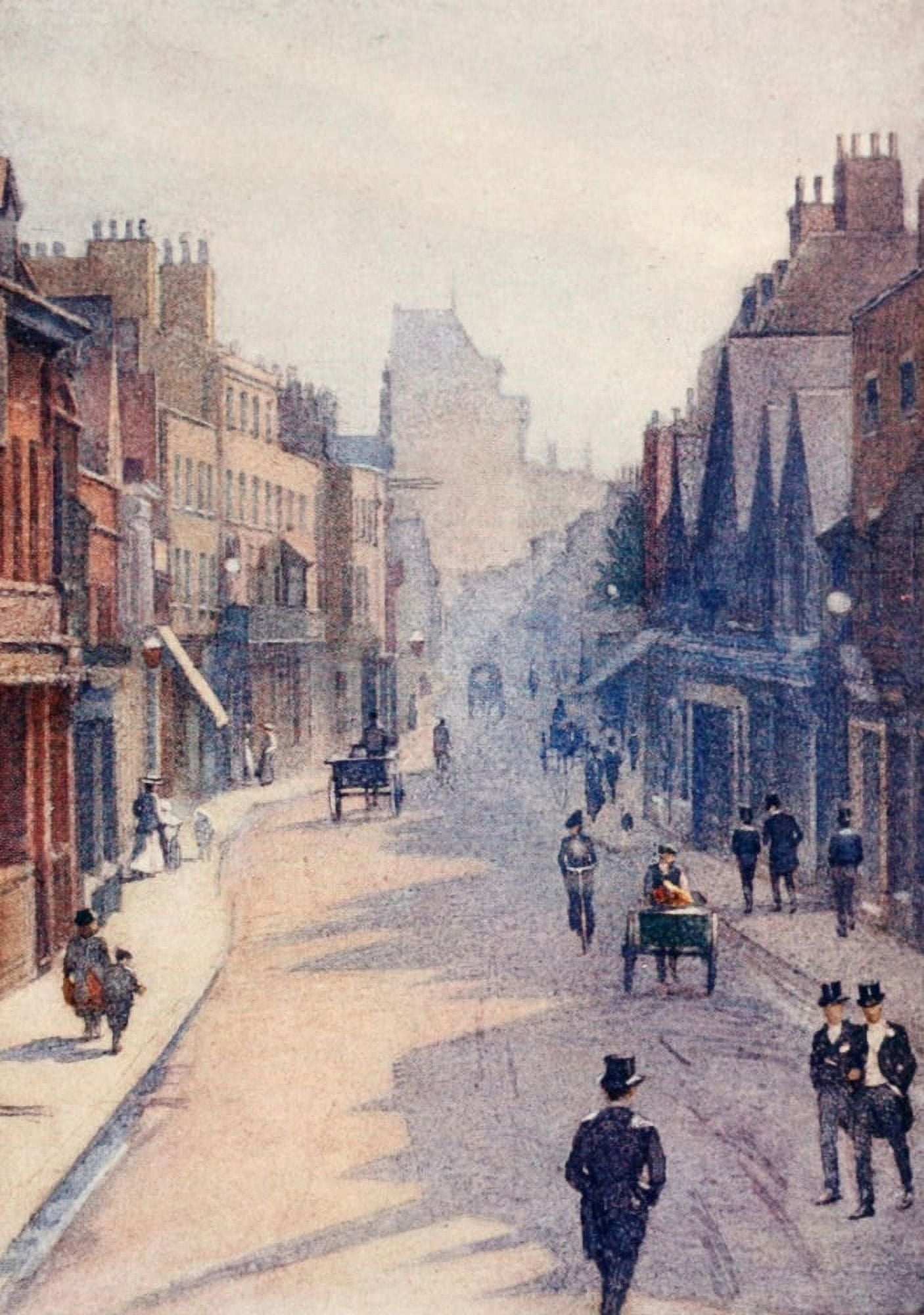 Eton 1909 Eton Street Canvas Art - ED Brinton (18 x 24)