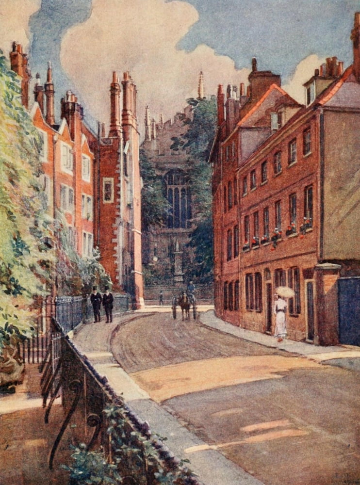 Eton 1909 Keates Lane Canvas Art - ED Brinton (18 x 24)