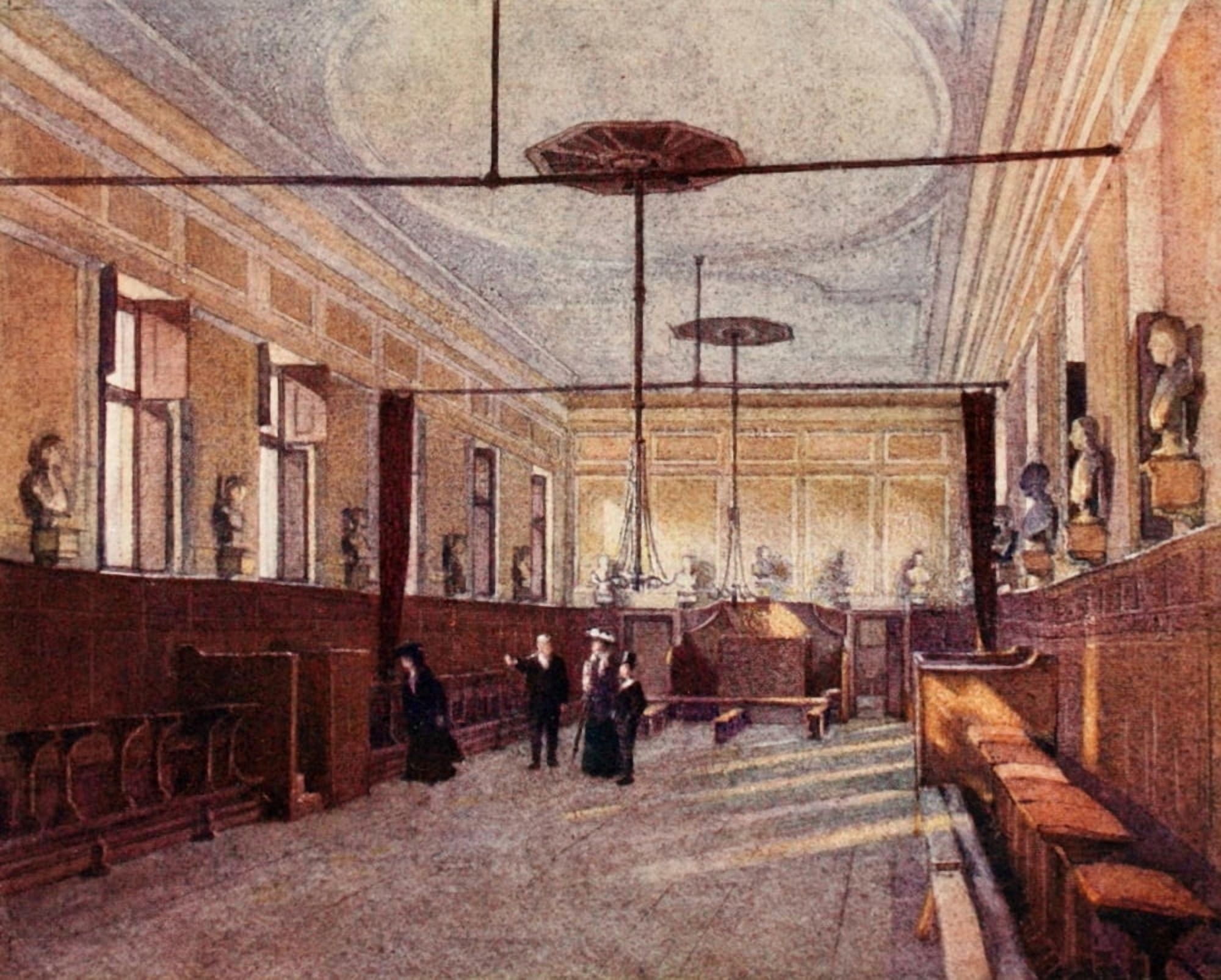 Eton 1909 Upper School cleared for chambers Canvas Art - ED Brinton (18 x 24)