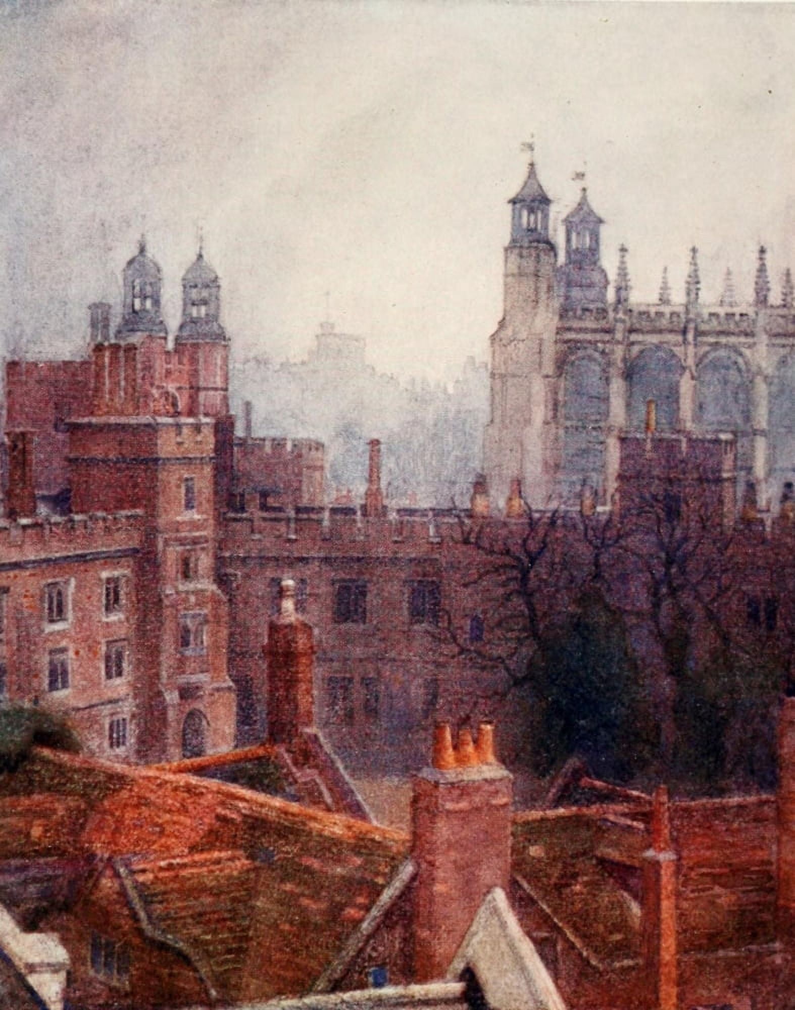 Eton 1909 Westons yard Canvas Art - ED Brinton (18 x 24)