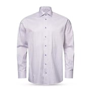 Eton Contemporary Fit Check Cotton Dress Shirt in Light Pastel Purple 16 Large L