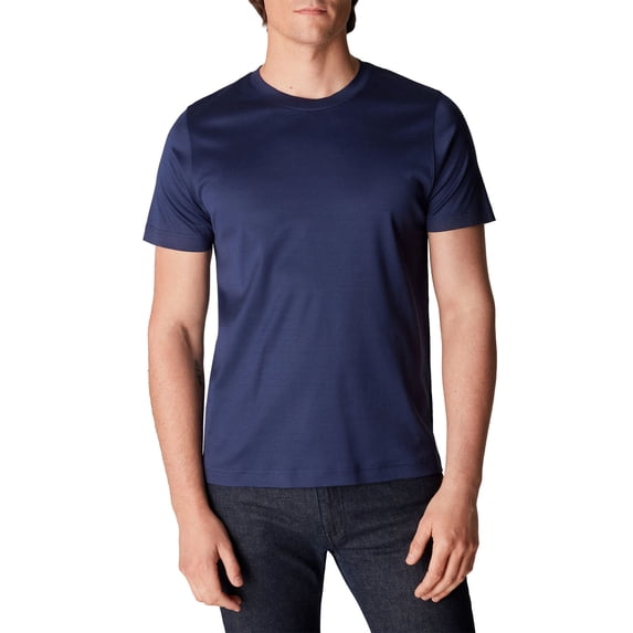 Eton Mens Filo Di Scozia Jersey Crewneck Slim Fit T-Shirt X-Large Blue NWT $125