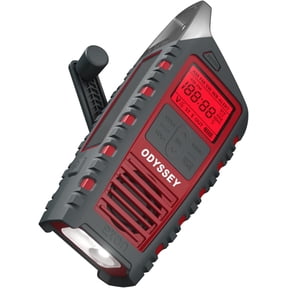 Eton Odyssey Bluetooth Solar Flashlight Portable Weather Radio, Red