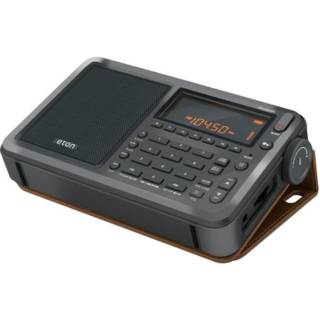 Eton - Elite Executive AM/FM/Aircraft Band/SSB/Shortwave Radio with RDS and Custom Leather Carry Cover - Gray