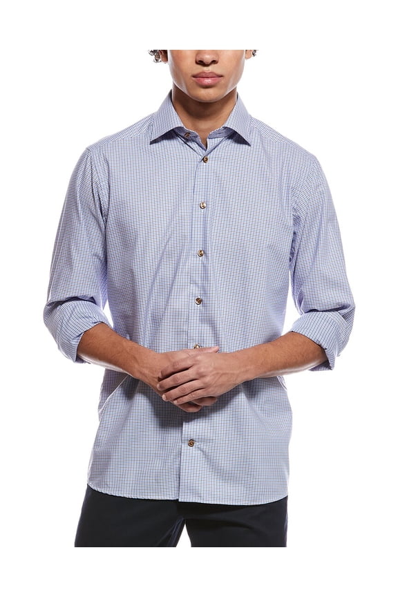 mens Contemporary Fit Shirt, 47, Brown