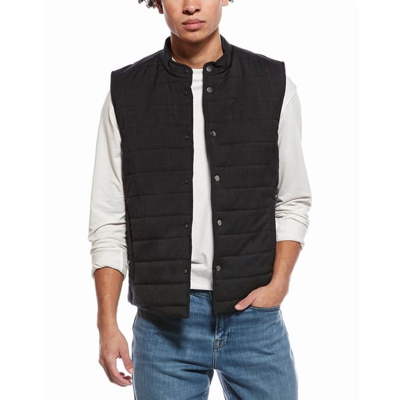 Eton mens Padded Wool Vest, XXL, Dark Grey