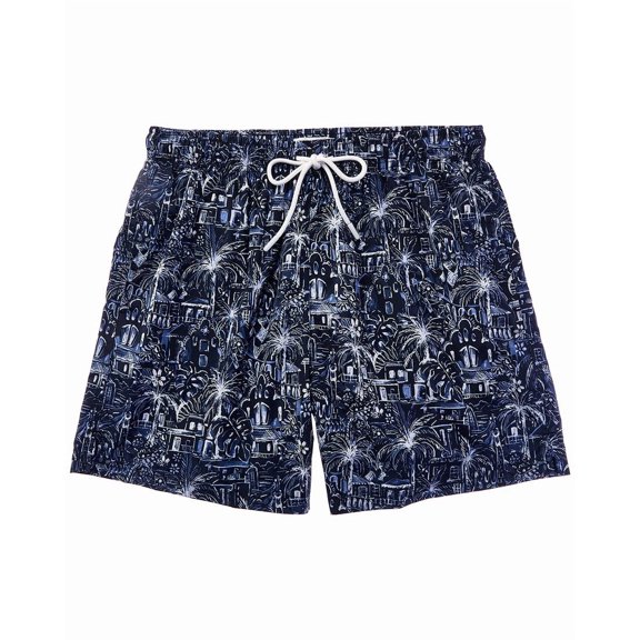Eton mens Palm Tree Swim Short, m, Blue