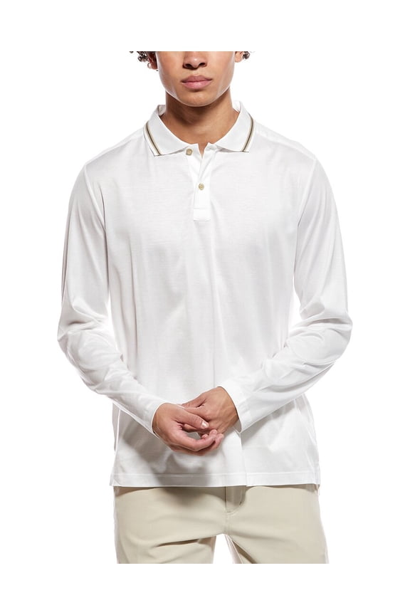 mens Slim Fit Polo Shirt, XL, White