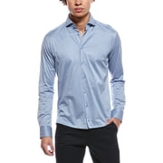 Eton mens Slim Fit Shirt, XXL, Blue