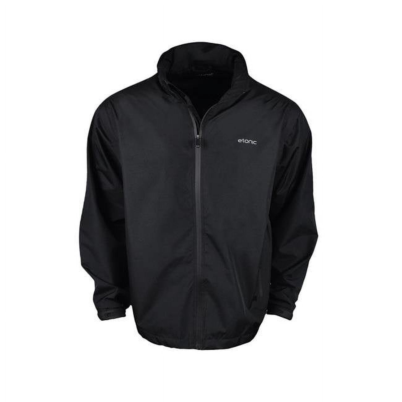 Etonic 20ETNRAINTPMENSM111BLK01 Mens ZipOff Sleeves Waterproof Rain