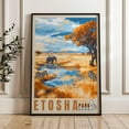 thumbnail image 1 of Etosha National Park Travel Poster - Namibia Wall Art Print, Savanah Illustration Artwork, Home & Office Decor, African Wildlife Print Wall Art, Modern Wall Decor, 24x36 UNFRAMED, 1 of 2