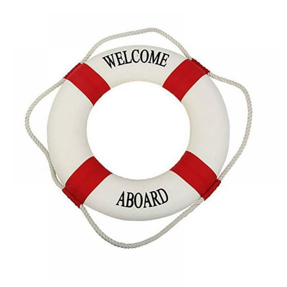 Etoshopy Decoration Only Unisex Pool Ring Float, Lifeguard Buoy, Red, 13.77"