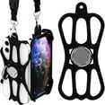 thumbnail image 1 of Etoshopy Reusable Around the Neck Cell Phone Case for Universal Cell, Black, 1 of 7