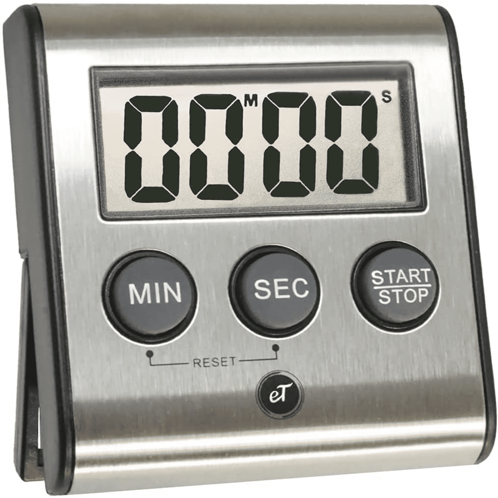 Elegant Digital Kitchen Timer, Stainless Steel Model eT-78, Displays 0-99  Min. or 0-99 Hr., Super Strong Magnet, Volume Switch for Mute/Soft/Loud