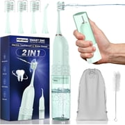 Portable Water flosser with Electric Toothbrush, 2 in 1 Teeth Cleaning Kit, Electric Toothbrush and flosser Combo, Water Flosser for Travel and Home