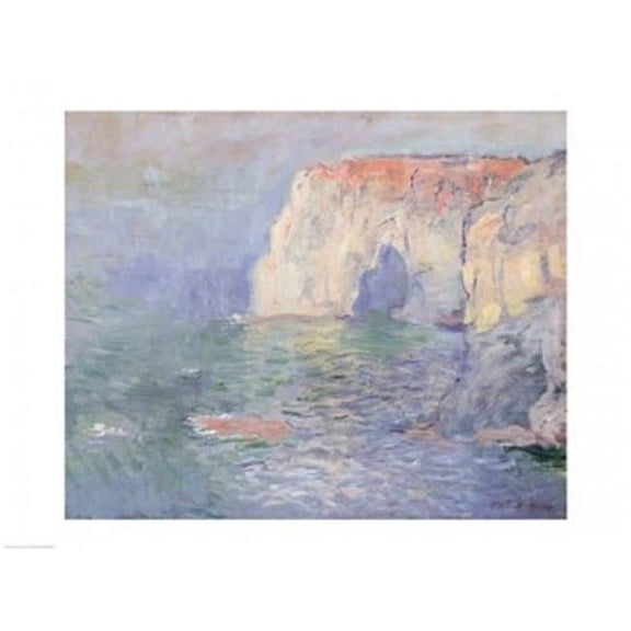 Etretat - Le Manneport Reflections on The Water 1885 Poster Print by Claude Monet - 36 x 24 in. - Large