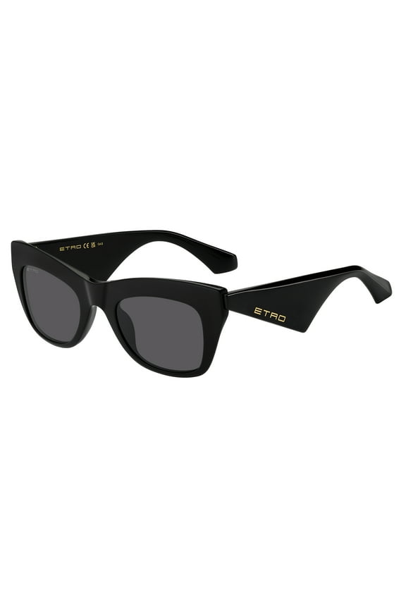 0004/G/S 807-IR Women's Cat-Eye Sunglasses - Black Frame, Gray Lenses