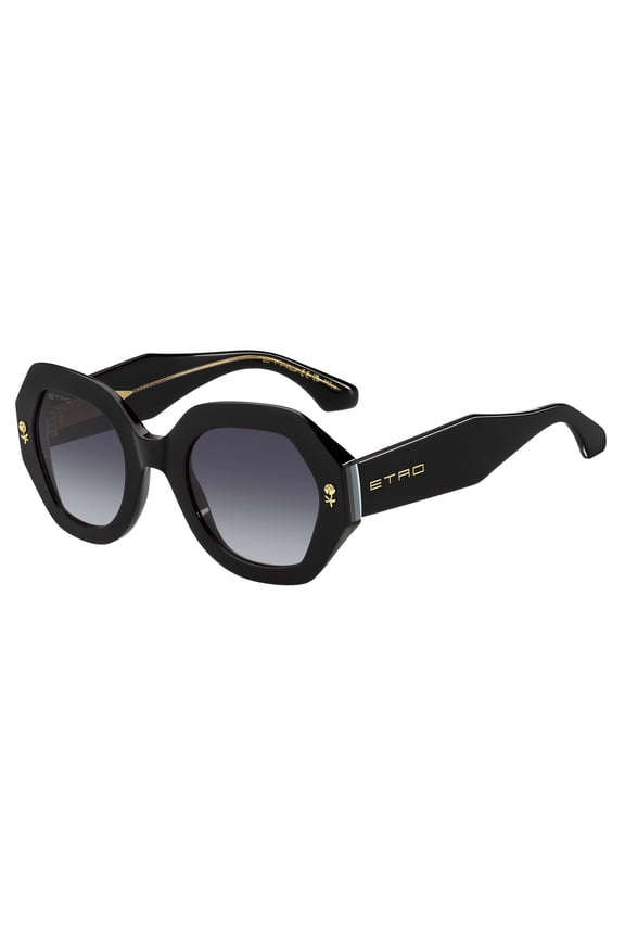 - ETRO 0009/S, Geometric acetate women BLACK/GREY SHADED