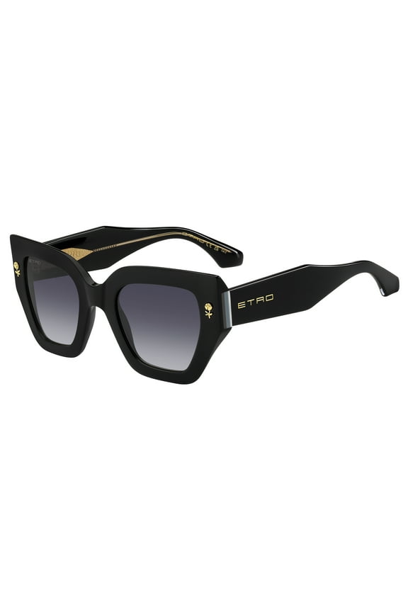 0010/S 807-9O Women's Cat-Eye Sunglasses - Black Frame, Gray Lenses