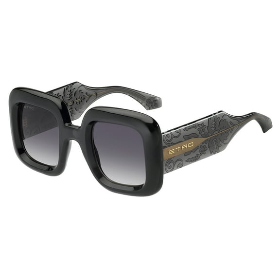 ETRO 0015/S Women's Sunglasses - Grey Frame, Dark Grey Shaded Lenses
