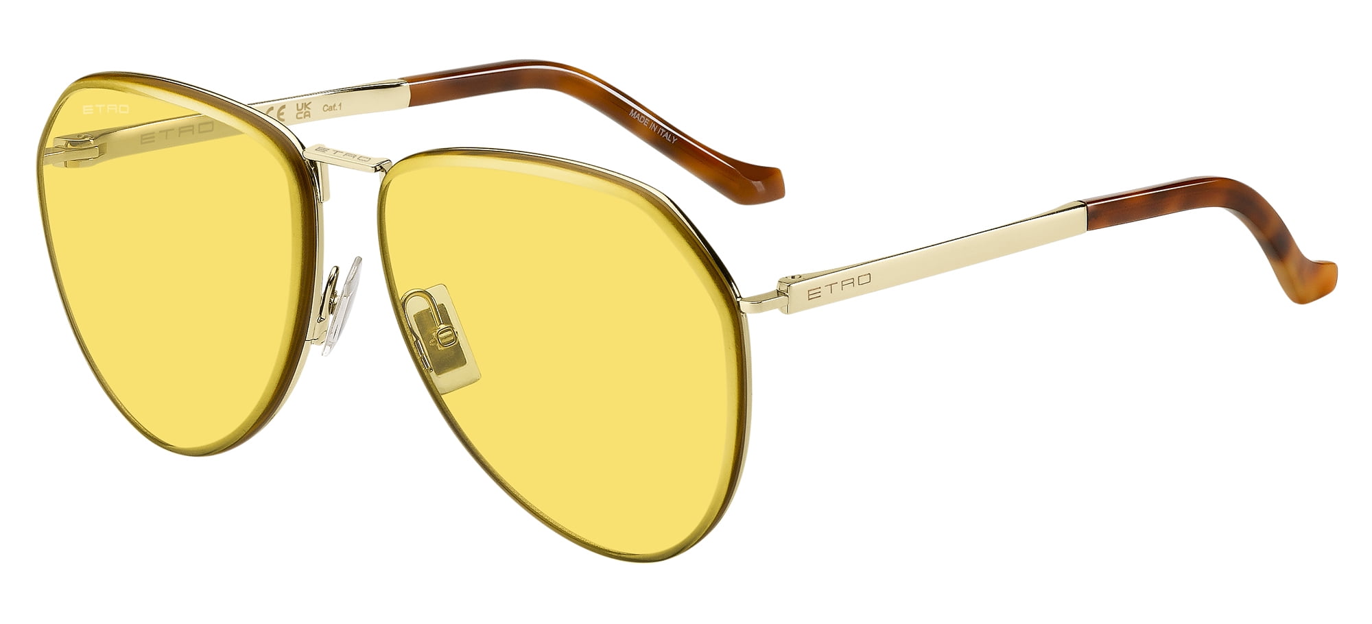 Etro 0033/S 3YG-HO Unisex Aviator Sunglasses - Gold Frame