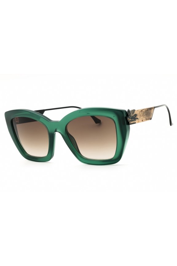 0039/G/S 01EDHA 53mm Butterfly Sunglasses for Women's Green