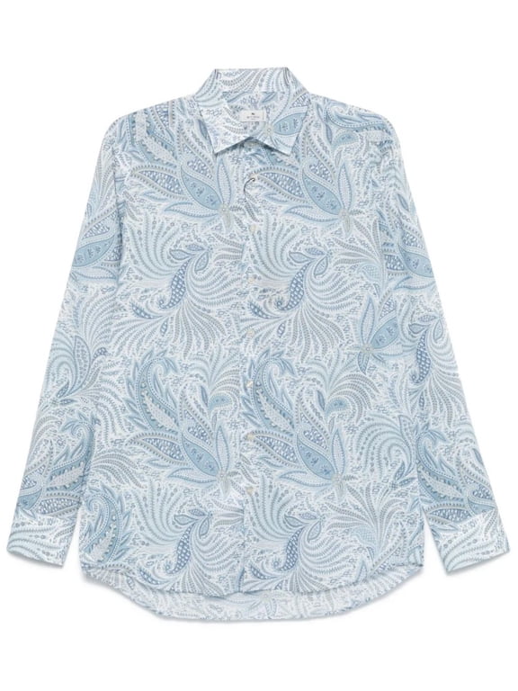 Intricate Paisley-Print Long Sleeve Shirt (Men's)