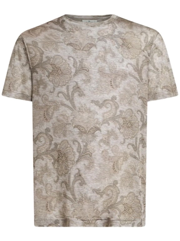 Intricate Paisley-Print Short Sleeve T-Shirt (Men's)
