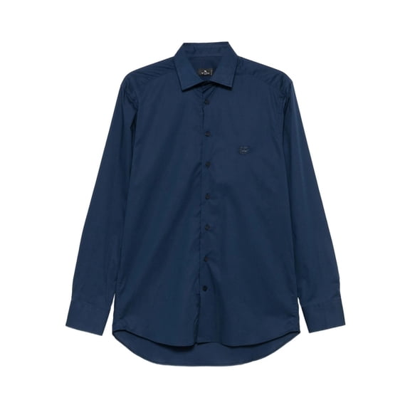 Etro Roma Logo Pegaso-Pattern Cotton Blend Shirt (Men's)