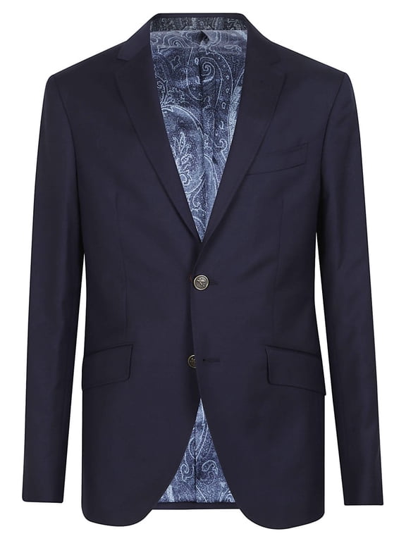Roma Paisley-Lined Tailored Wool Blazer (Men's)