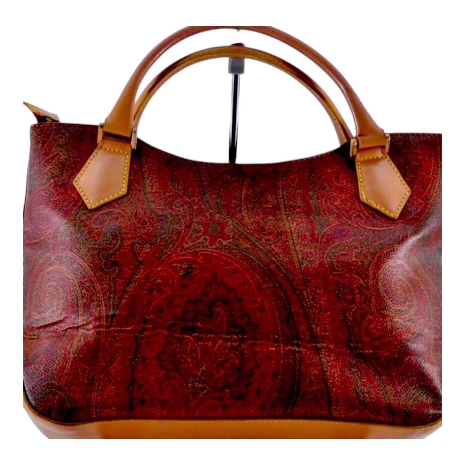 Etro by Etro Milano Adult Leather Paisley Hobo Handbag, Wine Red