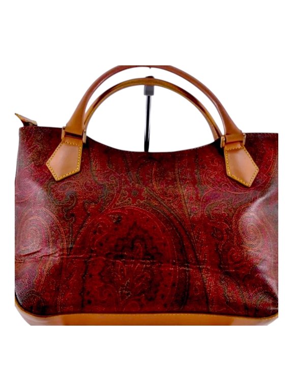 by Etro Milano Adult Leather Paisley Hobo Handbag, Wine Red, 1-Piece with Wallet
